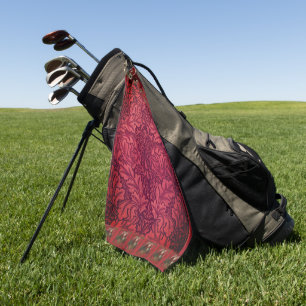 William * Morris  Santa Claus Cranberry  Golf Towel