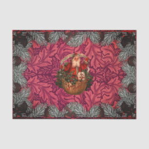 William * Morris  Santa Spruce Rich Cherry Tissue Paper