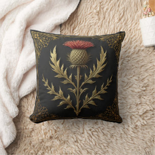 William Morris Scottish Thistle vintage floral Cushion