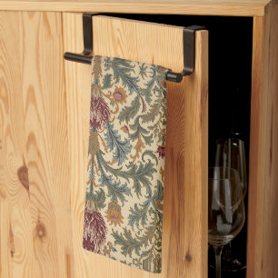 William Morris Scottish Thistle vintage floral Tea Towel