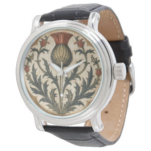 William Morris Scottish Thistle vintage floral Watch