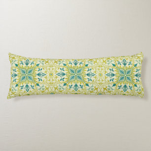 William Morris Seamless Ceiling Lime Green Pattern Body Cushion