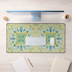 William Morris Seamless Ceiling Lime Green Pattern Desk Mat