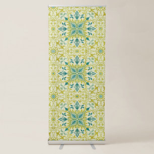 William Morris Seamless Ceiling Lime Green Pattern Retractable Banner