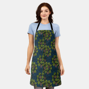 William Morris Seamless Grape Vine Black Pattern Apron