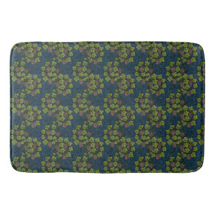 William Morris Seamless Grape Vine Black Pattern Bath Mat