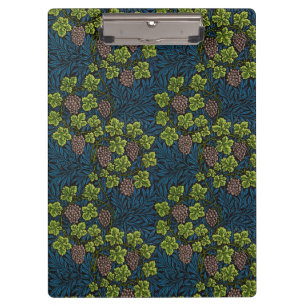 William Morris Seamless Grape Vine Black Pattern Clipboard