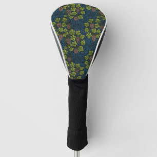 William Morris Seamless Grape Vine Black Pattern Golf Head Cover