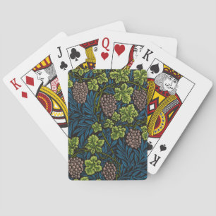 William Morris Seamless Grape Vine Black Pattern Playing Cards