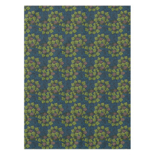 William Morris Seamless Grape Vine Black Pattern Tablecloth