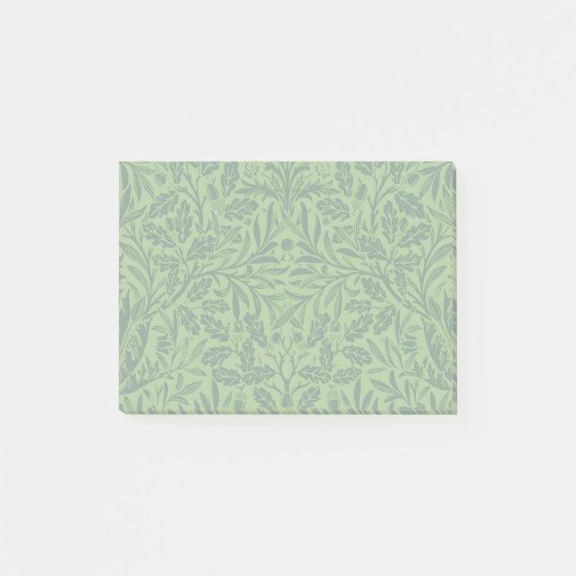 William Morris Seamless Green Oak Leaf Pattern Post-it Notes (Front)