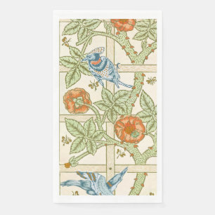 William Morris Seamless Trellis Bird Rose Pattern Napkin