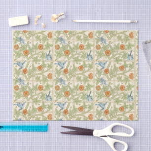 William Morris Seamless Trellis Bird Rose Pattern Tissue Paper