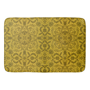 William Morris Seamless Vine Gold Yellow Pattern Bath Mat