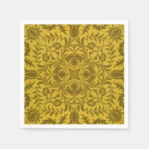 William Morris Seamless Vine Gold Yellow Pattern Napkin