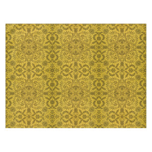 William Morris Seamless Vine Gold Yellow Pattern Tablecloth