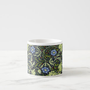 William Morris Seaweed Antique Flower Espresso Cup