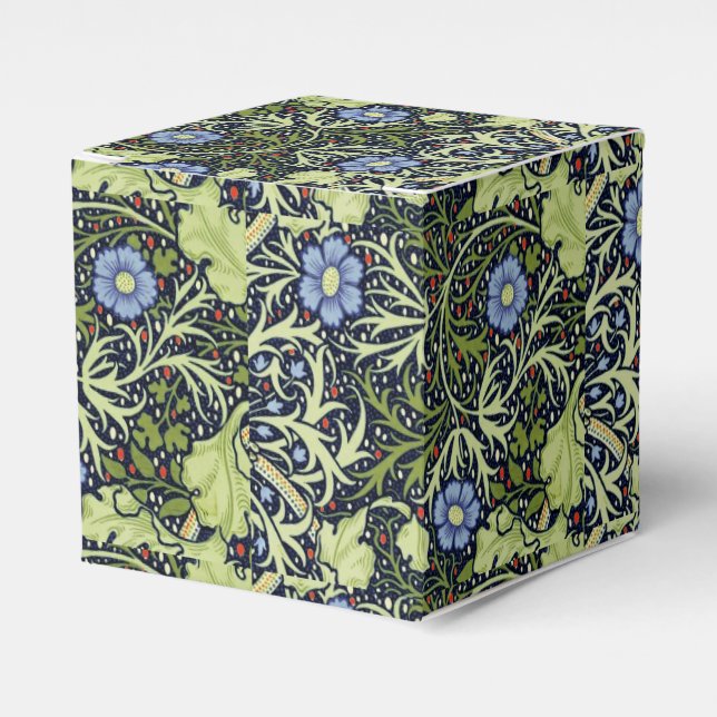 William Morris Seaweed Antique Flower Favour Box (Front Side)