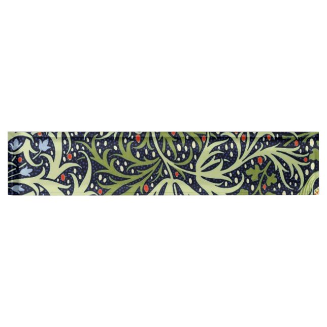 William Morris Seaweed Antique Flower Nameplate (Front)