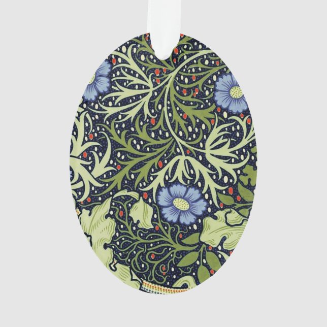 William Morris Seaweed Antique Flower Ornament (Back)