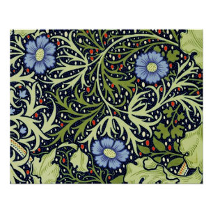 William Morris Seaweed Antique Flower Poster