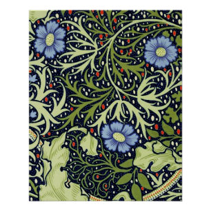 William Morris Seaweed Antique Flower Poster