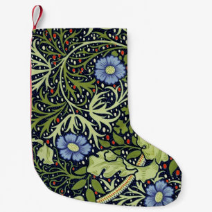 William Morris Seaweed Antique Flower Small Christmas Stocking