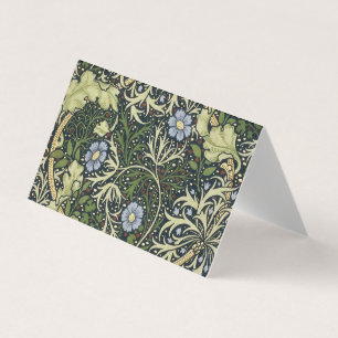 William Morris Seaweed Pattern Floral Vintage Art Business Card
