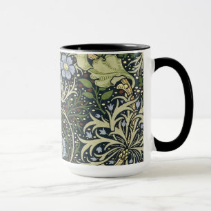 William Morris Seaweed Pattern Floral Vintage Art Mug