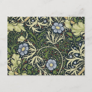 William Morris Seaweed Pattern Floral Vintage Art Postcard