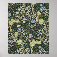 William Morris Seaweed Pattern Floral Vintage Art