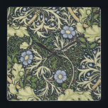William Morris Seaweed Pattern Floral Vintage Art Square Wall Clock<br><div class="desc">William Morris Seaweed Pattern Floral Vintage Art Wallpaper Design Watercolor Painting William Morris was an English textile designer, artist, writer, and socialist associated with the Pre-Raphaelite Brotherhood and British Arts and Crafts Movement. He founded a design firm in partnership with the artist Edward Burne-Jones, and the poet and artist Dante...</div>