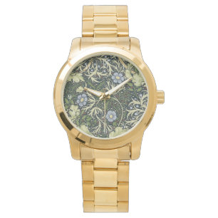 William Morris Seaweed Pattern Floral Vintage Art Watch