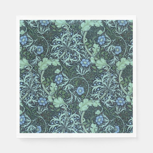 William Morris Seaweed Pattern    Napkin (Front)