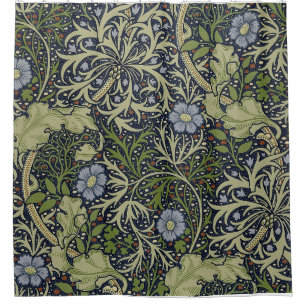 William Morris Seaweed Pattern Shower Curtain. Curtain