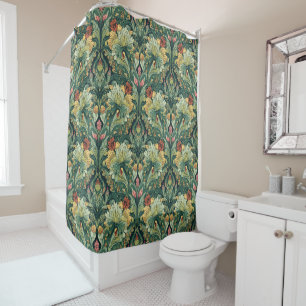  William Morris Seaweed Vintage Floral art nouveau Shower Curtain