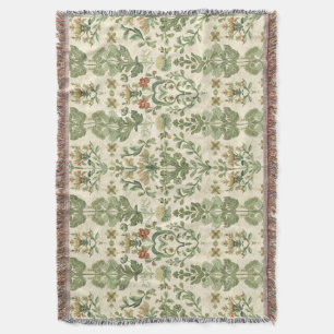 William Morris Seaweed Vintage Floral art nouveau Throw Blanket