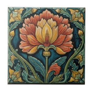 William Morris Seaweed Vintage Floral art nouveau Tile