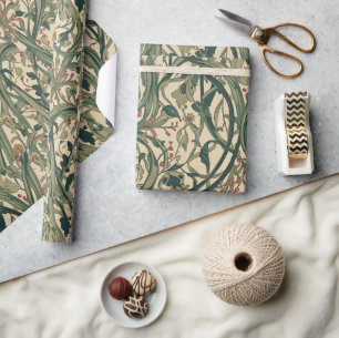 William Morris Seaweed Vintage Floral art nouveau Wrapping Paper
