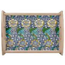 William Morris serving tray blue Kennet 