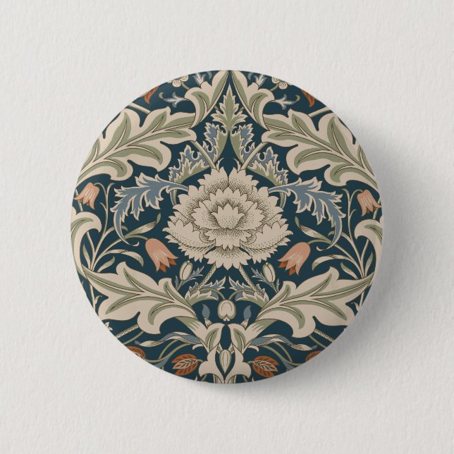 William Morris Severn Floral Garden Flower Classic 6 Cm Round Badge (Front)