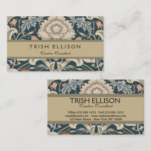 William Morris Severn Floral Garden Flower Classic Business Card
