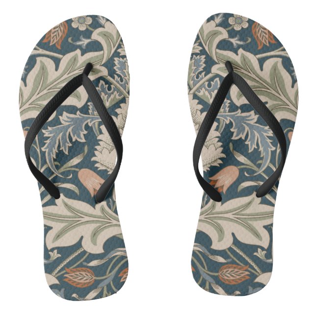 William Morris Severn Floral Garden Flower Classic Flip Flops (Footbed)