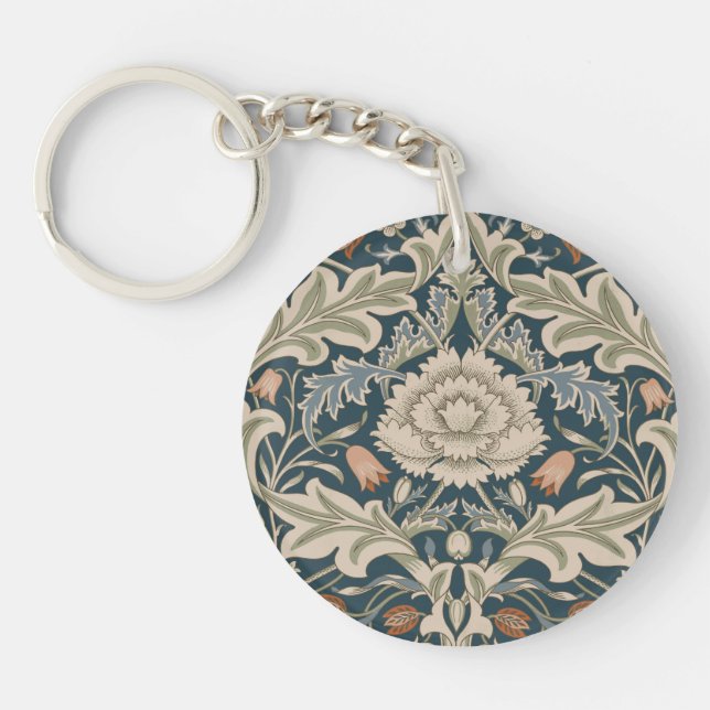 William Morris Severn Floral Garden Flower Classic Key Ring (Front)