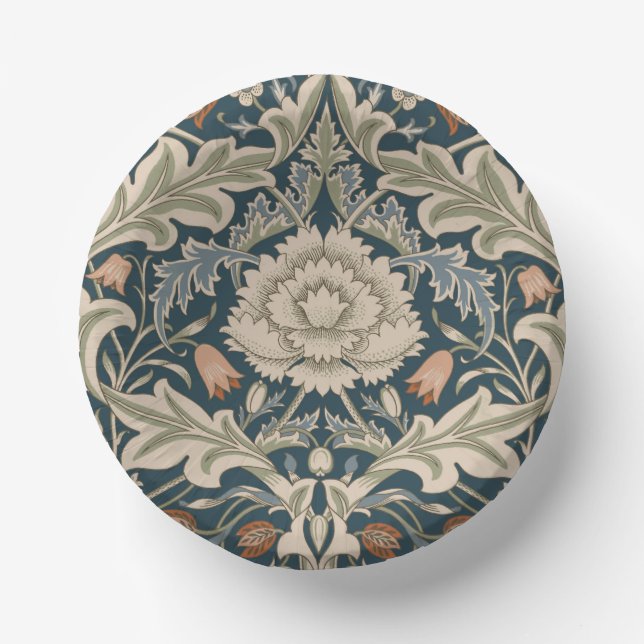 William Morris Severn Floral Garden Flower Classic Paper Plate (Front)