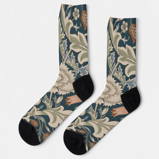 William Morris Severn Floral Garden Flower Classic Socks (Left)