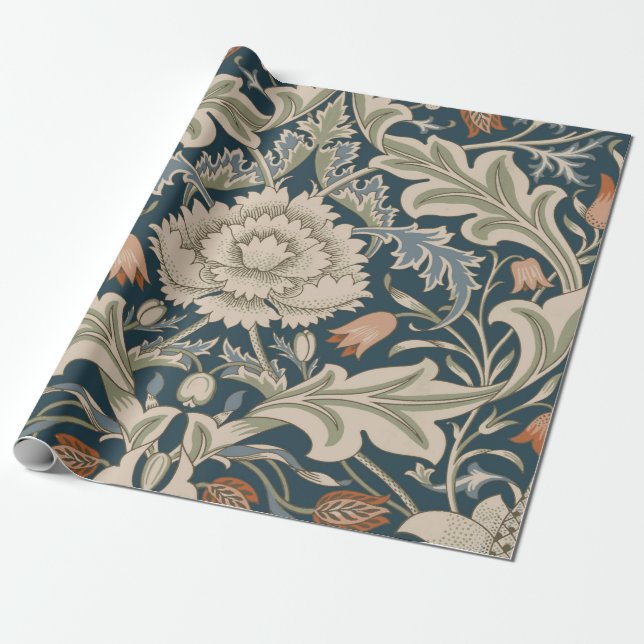 William Morris Severn Floral Garden Flower Classic Wrapping Paper (Unrolled)