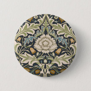 William Morris Severn Floral Pattern Classic 6 Cm Round Badge