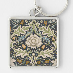 William Morris Severn Navy Blue Floral Art Key Ring