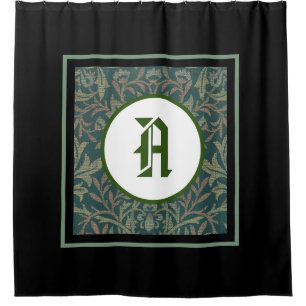 William Morris SHOWER CURTAIN CUSTOM INITIAL